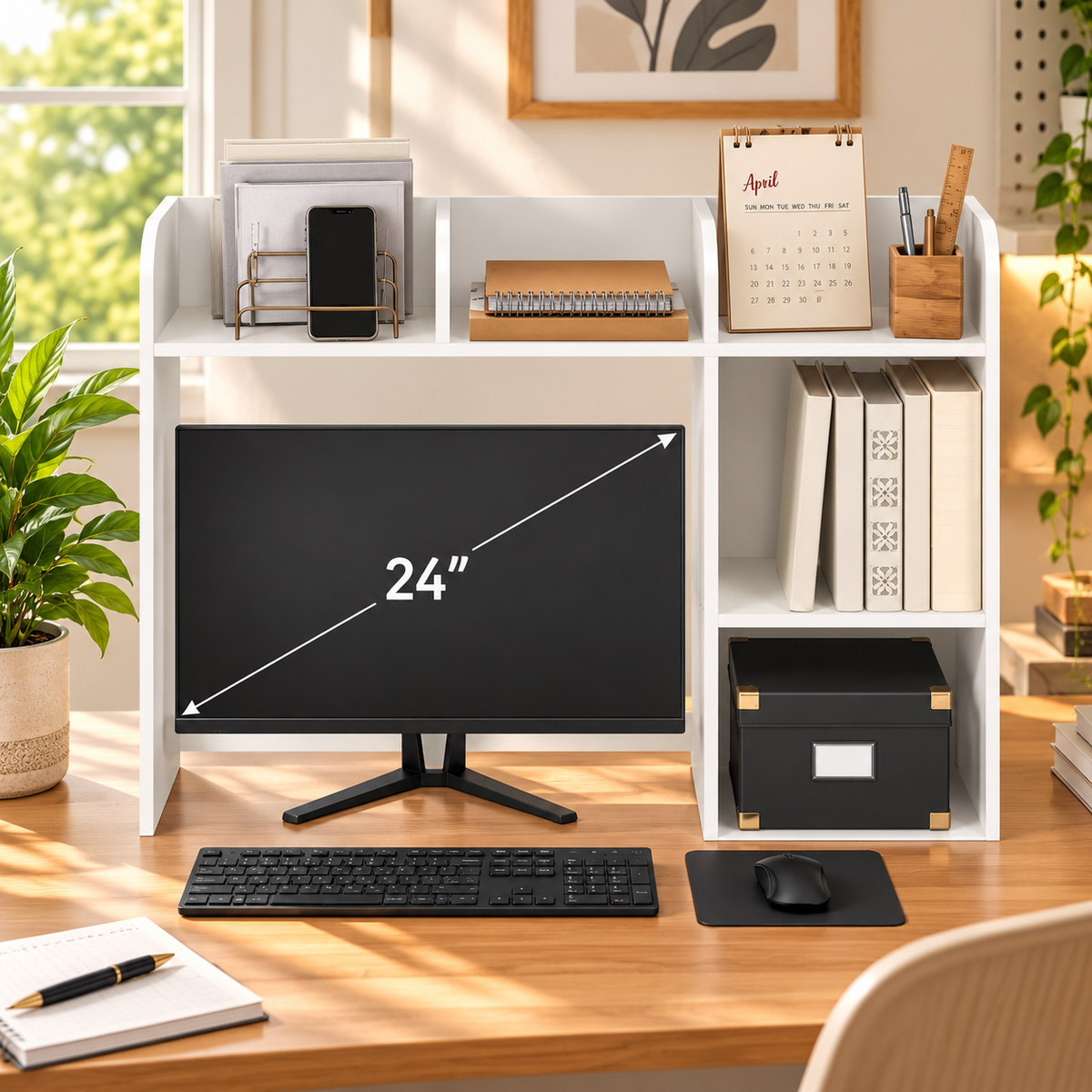 5-Shelf Desktop Hutch Organizer