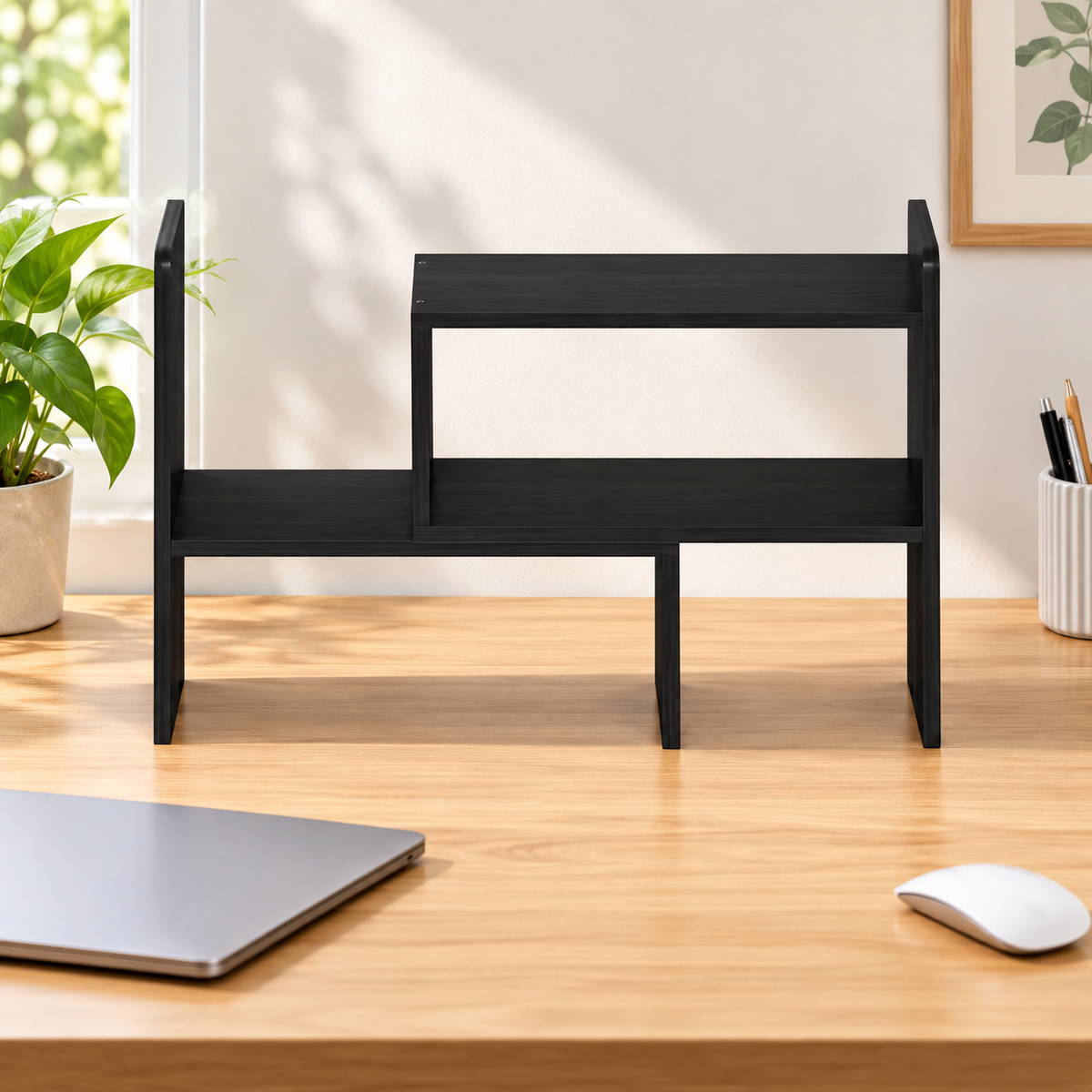Multi-Tier Desktop Organizer Bookshelf