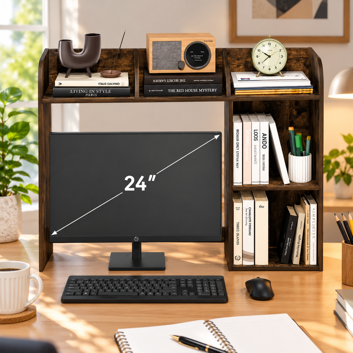 5-Shelf Desktop Hutch Organizer