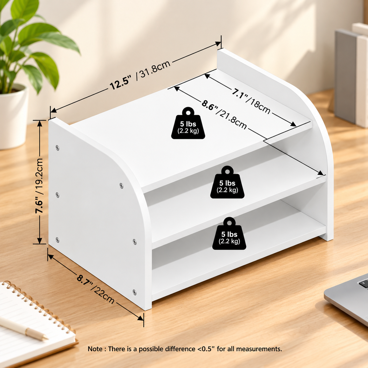 3-Tier Desktop Storage Organizer