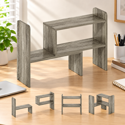 Multi-Tier Desktop Organizer Bookshelf