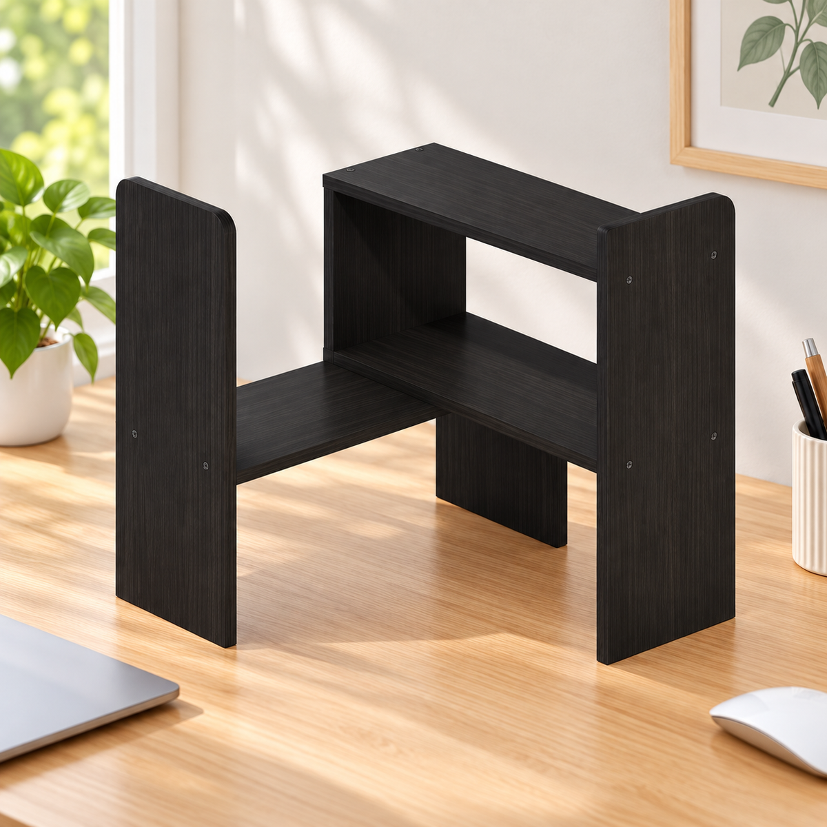 Multi-Tier Desktop Organizer Bookshelf