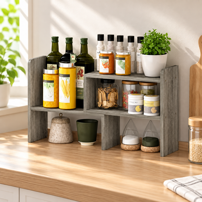 Multi-Tier Desktop Organizer Bookshelf