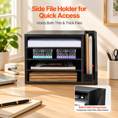 Wooden Literature Desktop Organizer