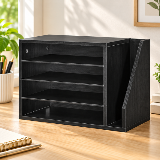 Wooden Literature Desktop Organizer