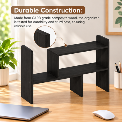 Multi-Tier Desktop Organizer Bookshelf