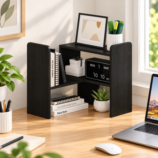 Multi-Tier Desktop Organizer Bookshelf