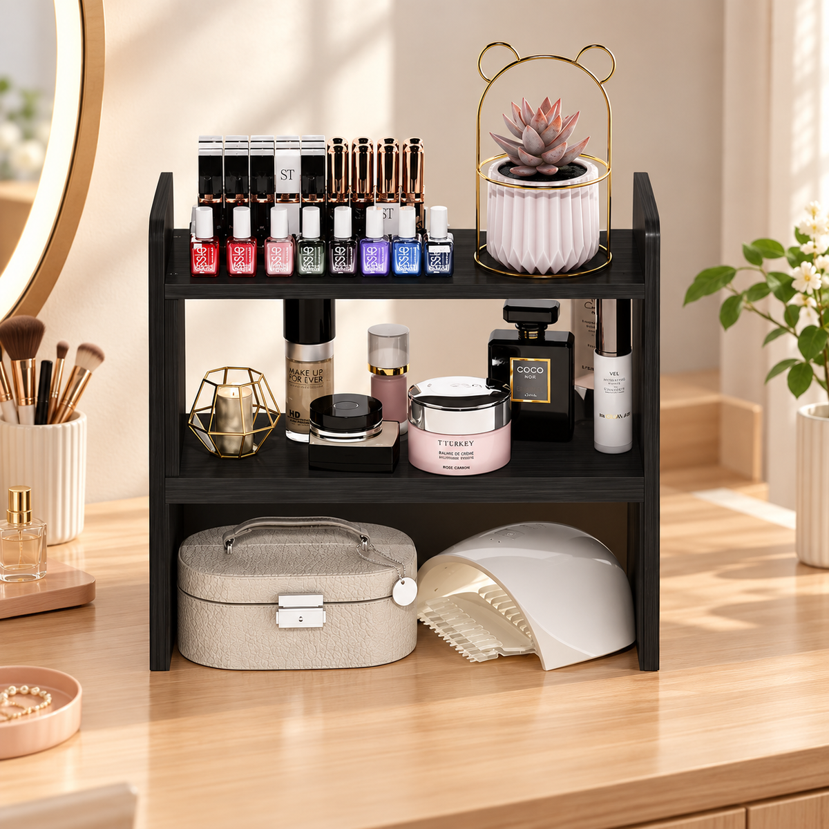 Multi-Tier Desktop Organizer Bookshelf
